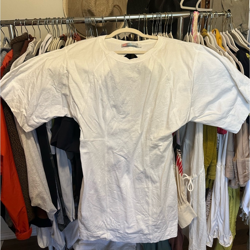 Free people beach mini dress in cream size Medium